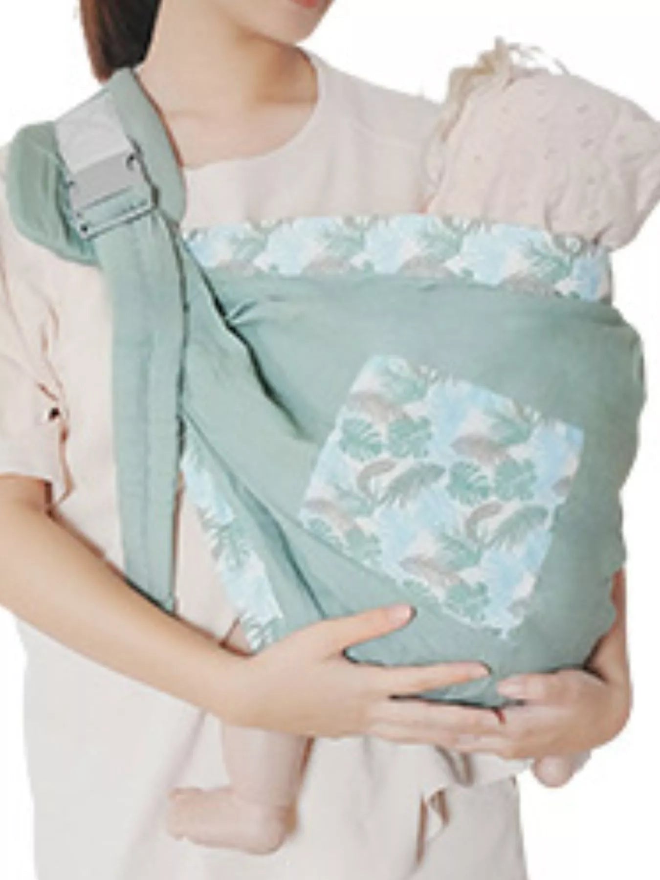 Ergonomic Leaf Print Baby Sling Carrier