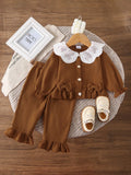Baby Girl Ruffle Bow 2-Piece Outfit Set