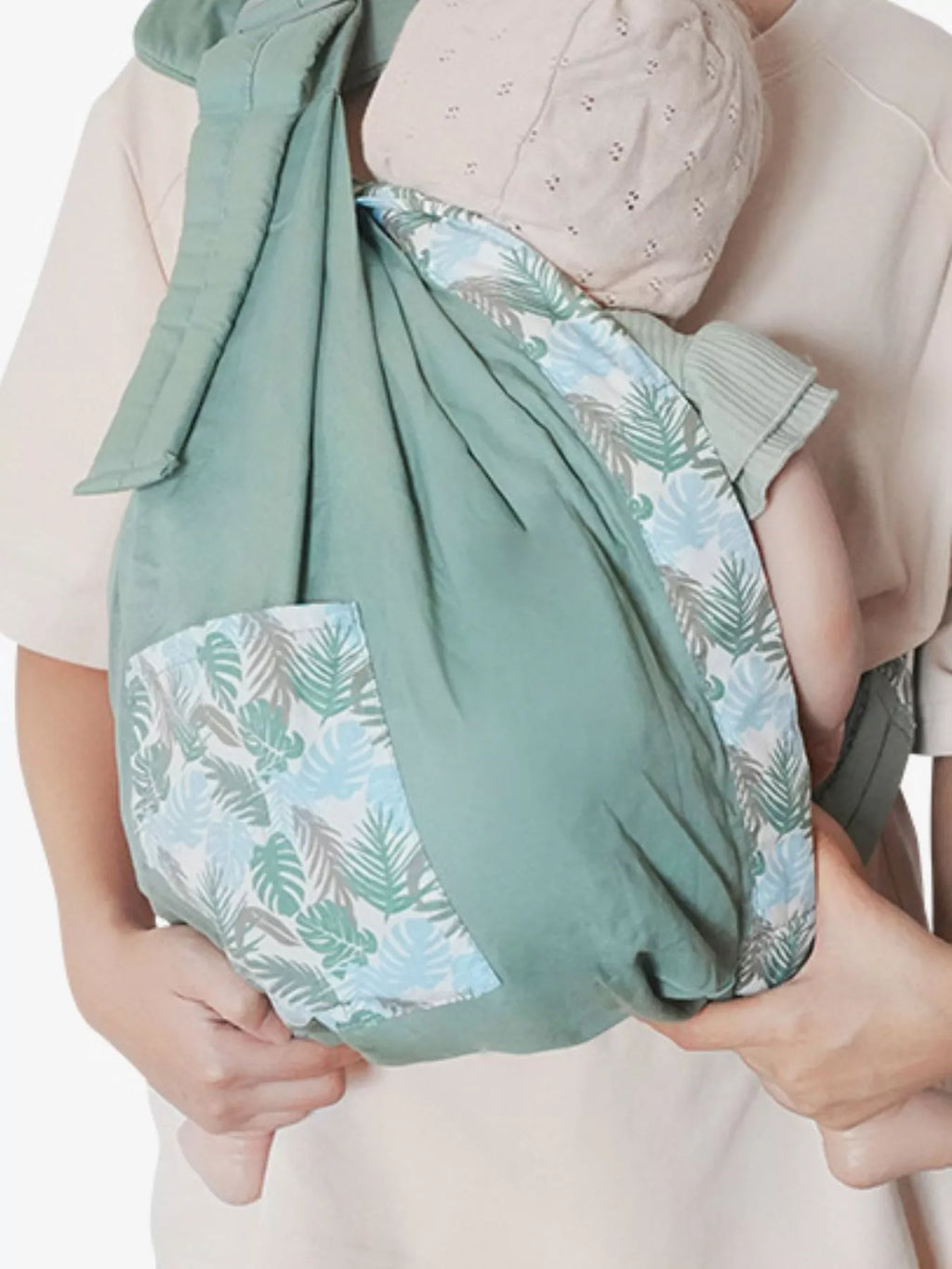 Ergonomic Leaf Print Baby Sling Carrier