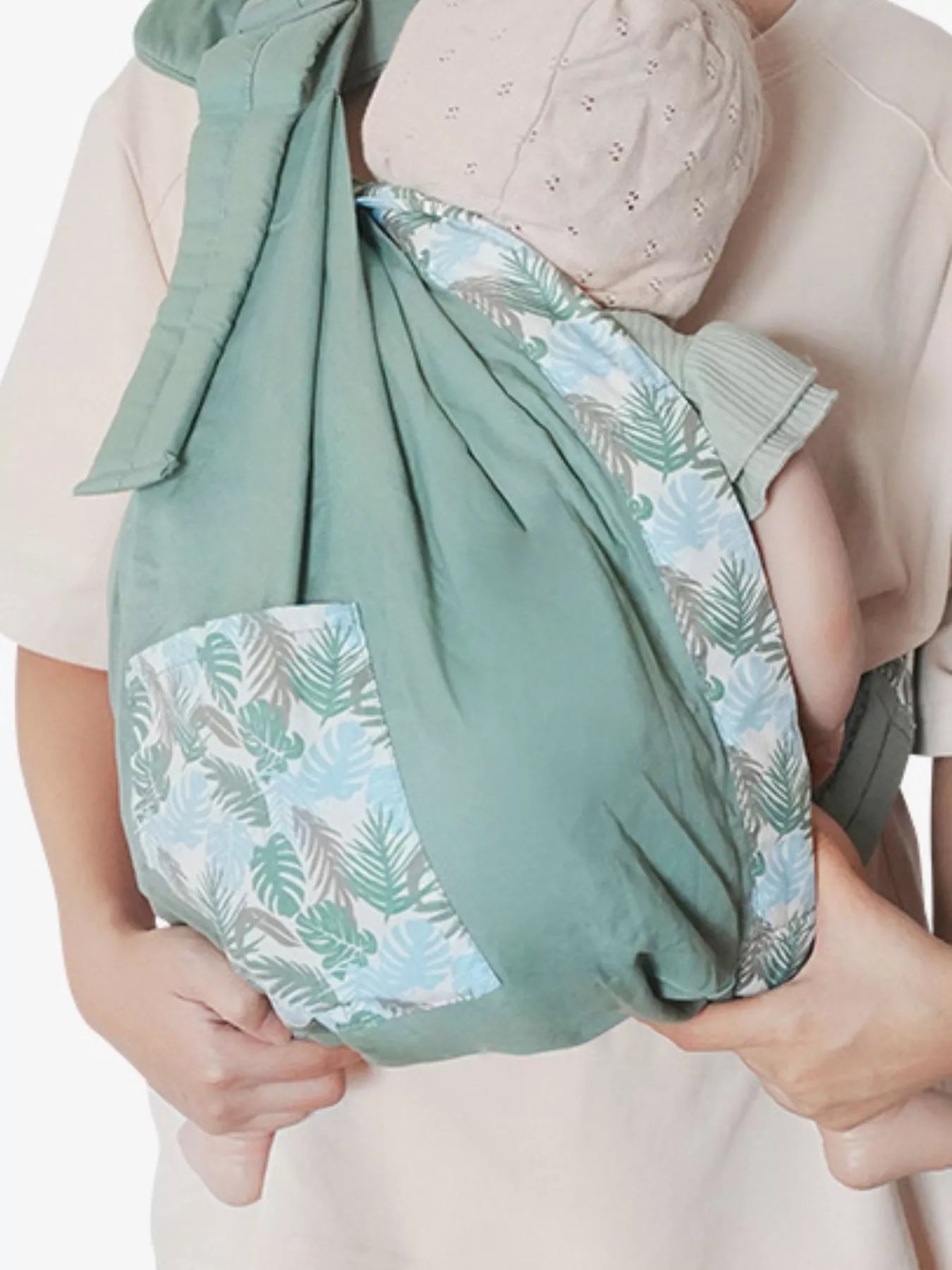 Ergonomic Leaf Print Baby Sling Carrier